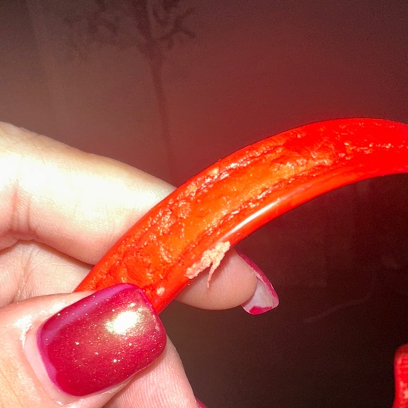 Tory Burch Red and Black Patterned Tote - Picture 4 of 7